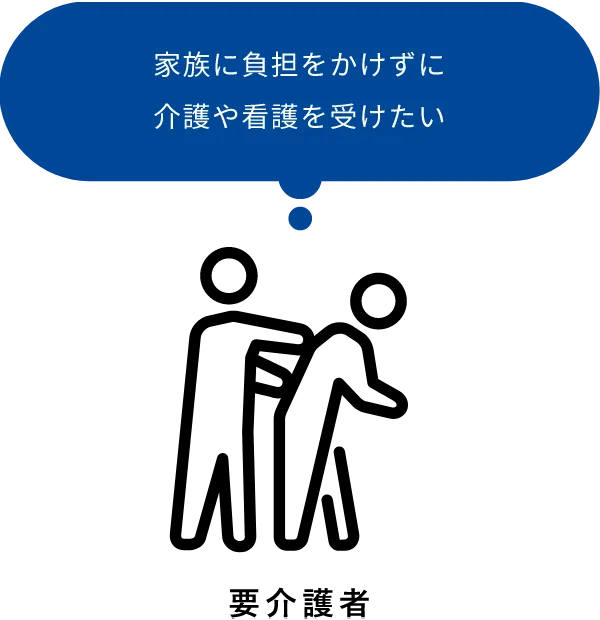 家族に負担をかけずに介護や看護を受けたい