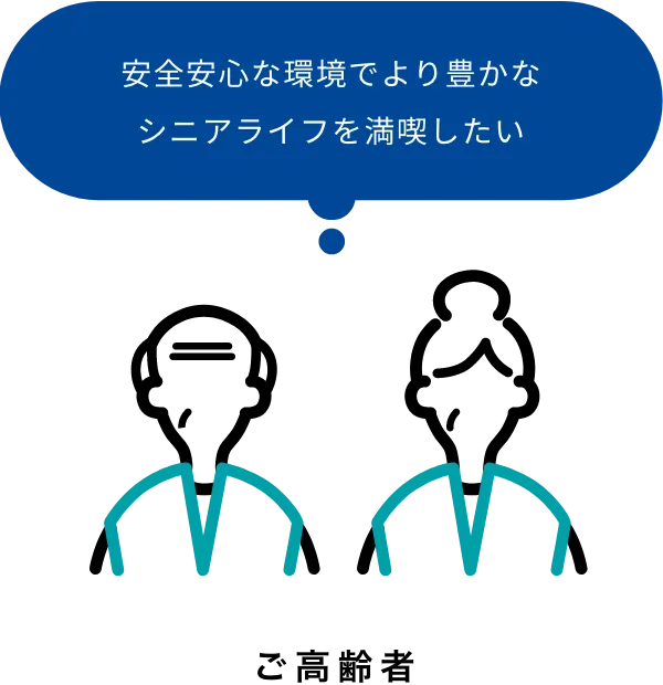 安全安心な環境でより豊かなシニアライフを満喫したい