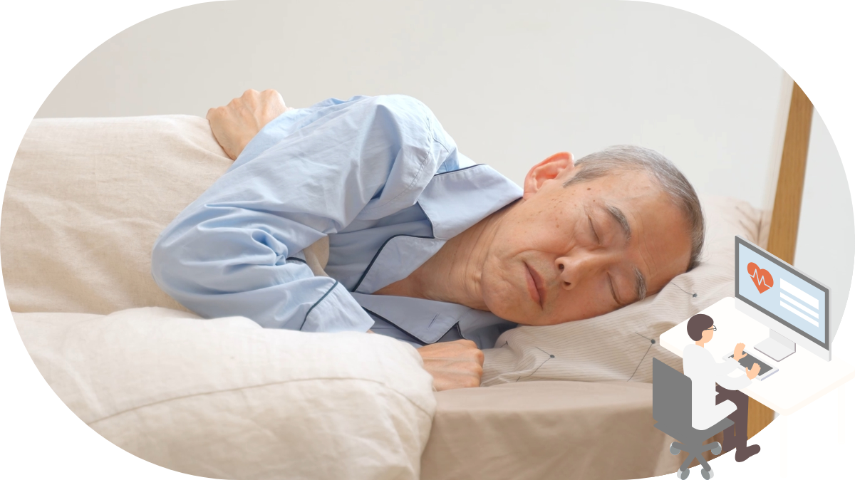 バイタルモニタリングと映像・音声見守り